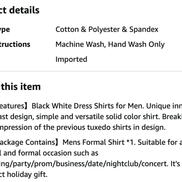Large DiBanGu Mens Casual Shirt Long Sleeve Button Down Dress Shirt Regular Fit - Picture 3 of 10